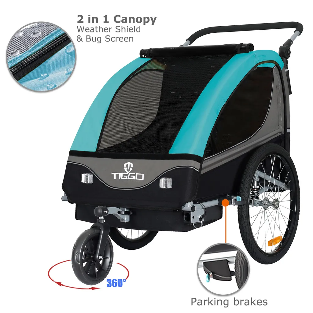 Tiggo S2 Kinderanhänger mit Federung Jogger 2 in 1 – Bild 3